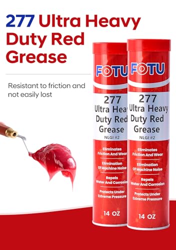 FOTU 277 Ultra Heavy‑Duty Red Grease Tube,10‑Pack 14oz Wheel Bearing Grease - size: 10-Pack