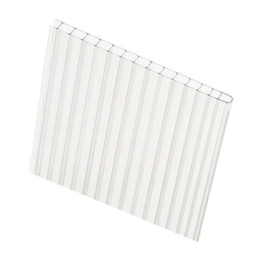 Twin Wall Polycarbonate Greenhouse Panels | Polycarbonate Panels | Greenhouse Panels| Polycarbonate Roof Panels| Hurricane Panels | Clear, Light Weight | 8mm | Size: 38" x 62" | 1 Pack - style: 38" x 62"