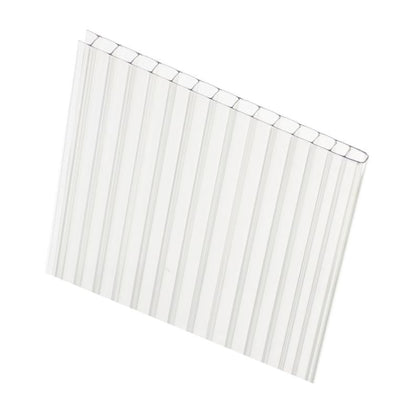 Twin Wall Polycarbonate Greenhouse Panels | Polycarbonate Panels | Greenhouse Panels| Polycarbonate Roof Panels| Hurricane Panels | Clear, Light Weight | 8mm | Size: 12" x 24" | 1 Pack - style: 12" x 24"