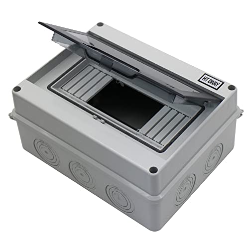 MAKERELE Distribution Protection Box with DIN Rail IP65 ABS 8 Way - size: 8WAY-200mmx155mmx92mm