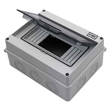 MAKERELE Distribution Protection Box with DIN Rail IP65 ABS 8 Way - size: 8WAY-200mmx155mmx92mm
