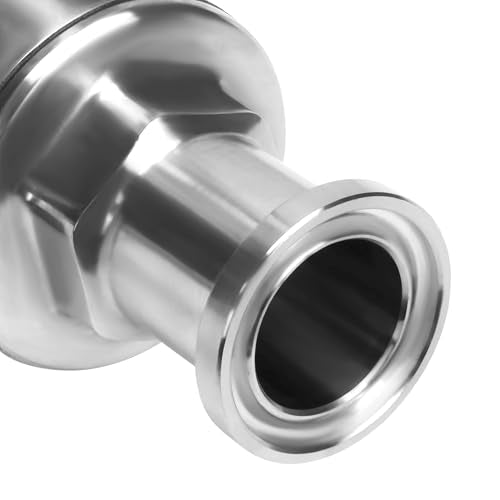 DERNORD 1/2" Tri-Clamp Ball Valve Stainless Steel 304,PTFE Lined. (3/4 inch Tube OD) - size: 3/4 inch Tube OD ( 1/2"TC )