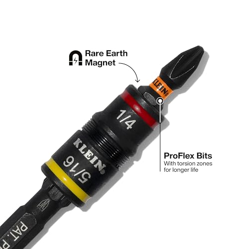 Klein Tools 32516HD KNECT 16-in-1 Impact-Rated Hybrid Screwdriver/Nut Driver, Flip Socket, 11 Bits, 2 Nut Drivers, 3/8-Inch Square Adapter - size: 16-in-1