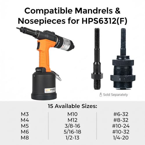 M5 Mandrel 10pcs Replacement Rod for HPS6312 Air Hydraulic Rivet Nut Tool - style: M5 Pack10
