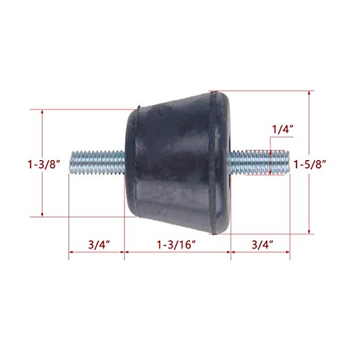 Daisypower Air Conditioner Rubber Anti-Vibration Mounts Pad, Shock Absorbing Isolator Mounting Pads for for Outdoor Ductless Mini Split Units AC Bracket, Condensers,Compressors, M8 (L) - color: L