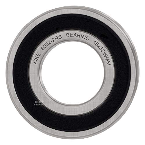 XIKE 6002-2RS Sealed Deep Groove Ball Bearings, 15x32x9 mm, 10-Pack - size: 6002-2RS - 15x32x9 mm