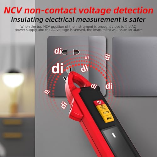 BSIDE UX1 Digital Clamp Meter 1mA AC/DC Current True RMS Auto-Ranging 6000 Counts Meter Hz Temperature Capacitance Live Check V-Alert Low Impedance Voltage Tester