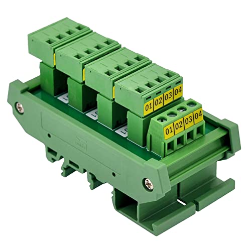 Slim DIN Rail Mount 10A/300V Pluggable Screw Terminal Block Distribution Module (5x4 Position) - style: 5x4 Position