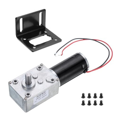 MECCANIXITY High Torque Turbine Worm Geared Motor DC 12V 8mm 60RPM - style: 60 RPM