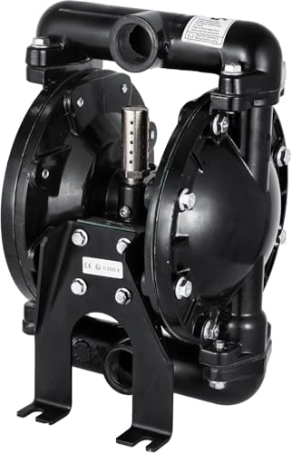 VEVOR Air-Operated Double Diaphragm Pump 1 inch Inlet Outlet Aluminum 22 GPM Max 100PSI, Nitrile Diaphragm, QBY4-25L-1inch-22 - size: 22GPM