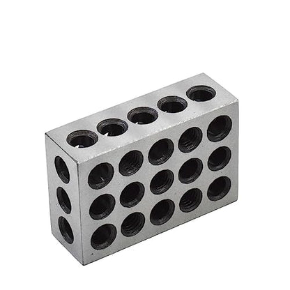 1-2-3 Machinist Blocks 23 Holes Matched Pair (1x2x3) Ultra Precision Machinist Set Up Blocks 0.0002In 123 Jig Replacement for Milling Machine (2-Pack)
