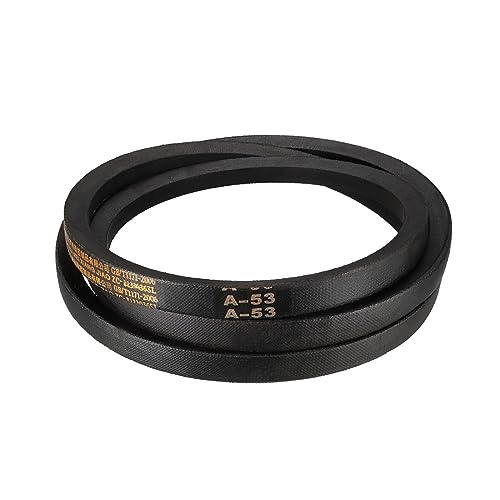 A-53 Drive V-Belt - [53-inch Inside Circumference] A-Section Rubber Drive Belt Wrapped for Transmission Use - size: A-53