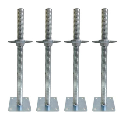 4 Pack Adjustable Leveling Jack Feet Screw Hollow Leg for Baker Scaffolding - size: hollow 18"