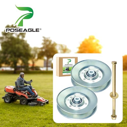 2 Pack 756-3045A Idler Pulley for Cub Cadet LT2042 2166 Lawn Mower - size: 2x756-3045