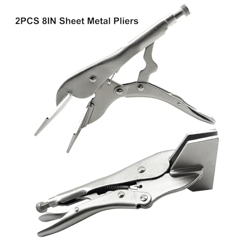Locking Sheet Metal Clamp, 8 Inch, 2 Pack Welding Locking Plier, Original Locking Sheet Metal Tool