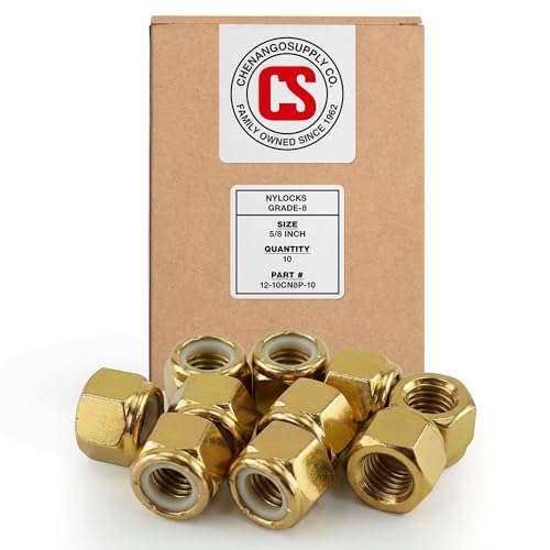 Chenango Supply 5/8-11 Grade 8 Nylon Insert Lock Nuts - size: 5/8-11 Nylock