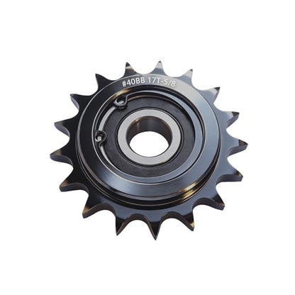 #40 Idler Sprocket 17 Tooth 5/8" Bore with 6202 Bearing Black Oxide Chain Tensioner for Mini Bike Go-Kart Balanced High Speed Conveyor Industrial, Hardened Steel - size: 17tooth, style: 5/8‘’bore size