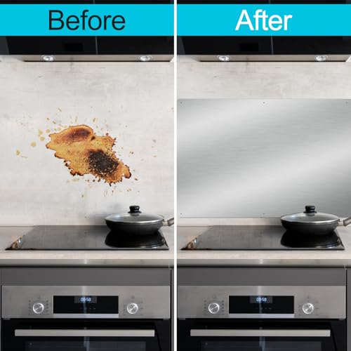 30" x 24" Thicken Heavy Range Hoods Stainless Steel Backsplash,Panel Splatter Guard for Stovetop,6 Pre Drilled Holes for Easy Installation,Keep the Walls Clean, Bright and Beautiful (30" x 24") - size: 30" x 24"