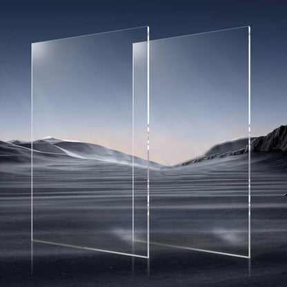 VEVOR Plexiglass Acrylic Sheets, 2-Pack Plastic Sheet, 24 x 48 Inch 1/8 Inch Thick Clear Plastic Cast Transparent Glass for Crafting Projects, Replacement Picture Frame Glass, DIY Display, Easy to Cut - size: 24 x 48 Inch