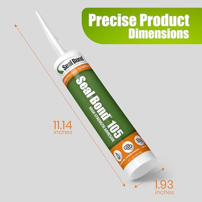 105 Industrial & Marine Adhesive Sealant, Waterproof, 10.1 oz, White - color: White