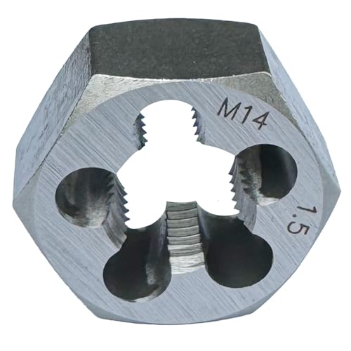 M14 x 1.5 Hex Die Rethreading Die Thread Die Carton Steel For Right Hand - size: M14 x 1.5mm