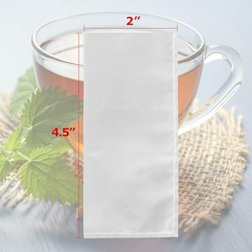 CARGEN 2 x 4.5 Inch Nylon Mesh Tea Filter Bags 50 Count 25 Micron - size: 50PCS-25M