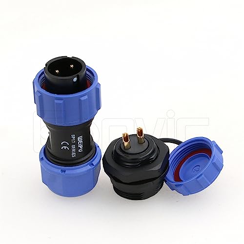 Weipu SP17 2 Pin Connector Waterproof IP68 Male Plug Female Socket Circular 6-10mm Cable Industrial Solar Electrical Connector - size: 2Pin 10A