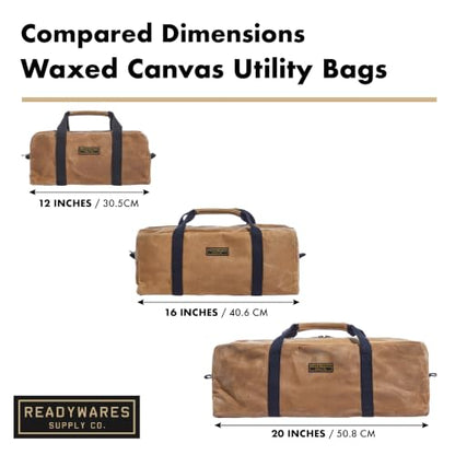 Readywares 16" Utility Bag | Waxed Canvas Medium Heavy Duty Tool Bag - size: 16" Utility Bag