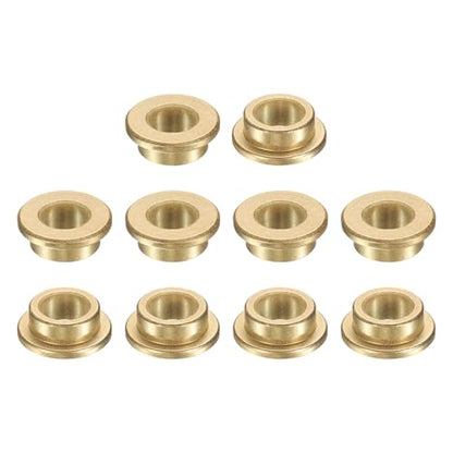 uxcell 10Pcs Flange Sleeve Bearings, 8mm Bore x 12mm OD x 6mm Length, Self-Lubricating Sintered Bronze Bushings - size: 8mm Bore x 12mm OD x 6mm Length