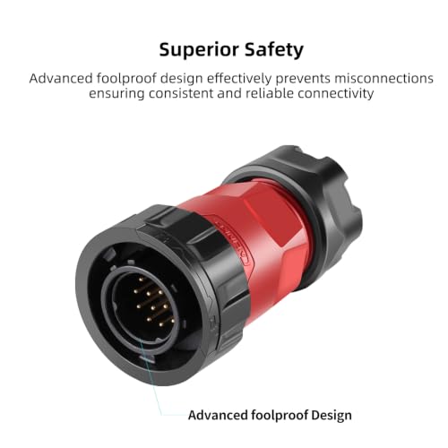 CNLINKO YM-20 14 PIN Industrial Waterproof Connector,IP68 Circular Connector,PBT Plastic Shell Quick Plug Aviation Connector M20 Male Plug and Female Plug - size: 14-Pin, style: Solder-Assembly