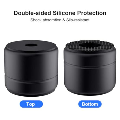 Speaker Isolation Feet 1 Inch Aluminum Turntable Isolation Feet, Anti-Vibration Speaker Isolation Pads for Subwoofer, Audio Equipment, PC Case Feet with Non-Slip Rubber Rings - 30 * 25mm, 4 Pack - color: Black