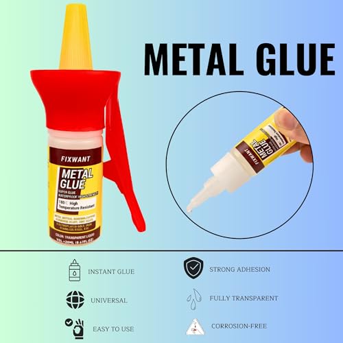 180℃ High-Temperature Resistant Metal Mutual Bonding Copper Aluminum Alloy Zinc Alloy Electroplated Gold Iron Super Glue 20ML (2)