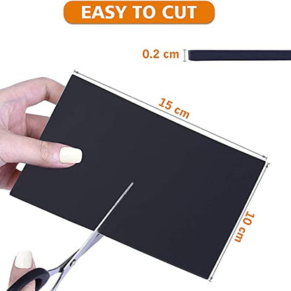 Rubber Non Slip Pads Self-Stick 4 Pieces Black Rubber Pads Anti Skid 4x6 inch