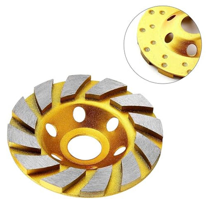 4 Inch Concrete Stone Ceramic Turbo Diamond Grinding Cup Wheel,12 Segs Heavy Duty Angle Grinder Wheels for Angle Grinder(4 Pieces) - style: 4 Pieces