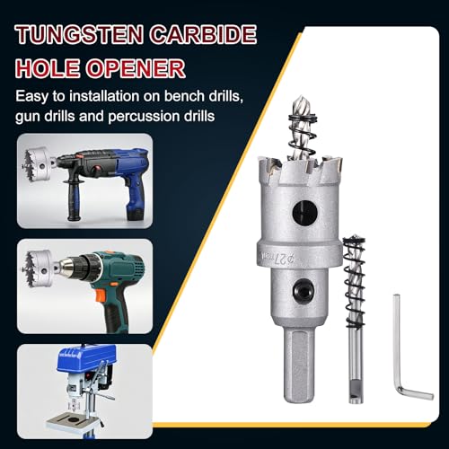 Tungsten Carbide Tipped Hole Saw 1-1/16 Inch 27mm Hole Cutter - size: 1-1/16 Inch (27mm)
