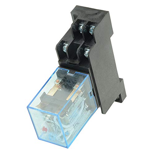 WMYCONGCONG 2 PCS Electromagnetic Power Relay HH52P 5A Coil Relays AC 110V DPDT 8 Pins w/Socket Base (AC 110V)