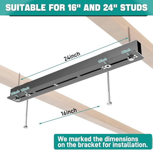 EVERHANGER Ceiling Storage Rack, Heavy Duty Overhead Garage Storage Rack - style: For 4 Bins