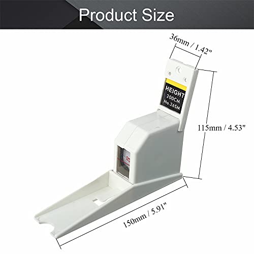 Utoolmart 200cm Height Meter White Wall Mounted Height Meter Growth Ruler CM Metric