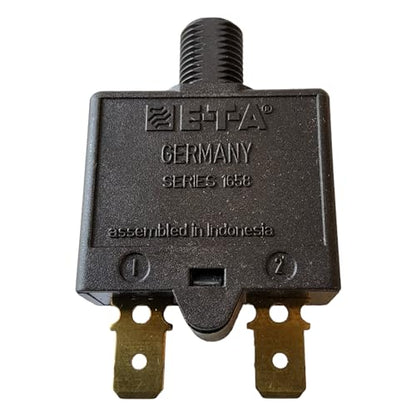 Circuit Breakers Single pole thermal reset circuit breaker in a miniature design intended for threadneck or snap-in mounting, dimensions: 32.0 x 27.0 x 13.6 mm. (1 piece)