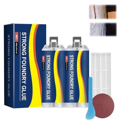 Strong Foundry Glue, Metal Repair Glue,High Temperature Resistant Casting Repair, Magic Welding Glues Premium Liquid Welding Filler for Metal Defects and Repairs(2Pcs-85ml)