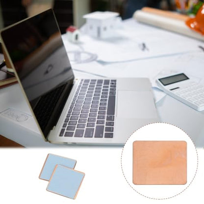 MECCANIXITY Heatsink Copper Sheet Shim, 0.3mm Thickness 15 x 15mm Pad with Thermal Conductive Adhesive Tape for Desktop Computer CPU Cooling Patch 5 Set - size: 0.3mm