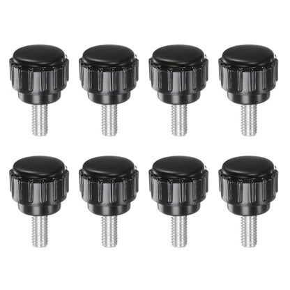 uxcell 8pcs Knurled Clamping Knobs M4 x 10mm Metric Male Thread 15mm Head - size: M4 x 10mm x 15mm