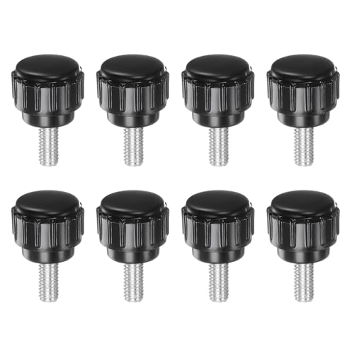 uxcell 8pcs Knurled Clamping Knobs M4 x 10mm Metric Male Thread 15mm Head - size: M4 x 10mm x 15mm
