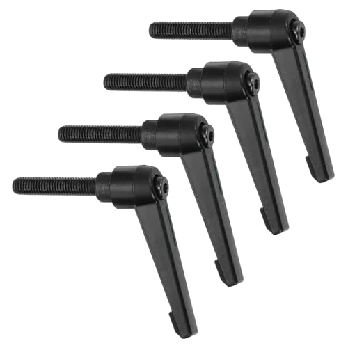 uxcell 4Pcs M8 x 40mm Adjustable Knobs Handle Male Thread Push Button Ratchet Quick Release Locking Rotating Bolt for Lathe Machinery, Black - size: M8 x 40mm