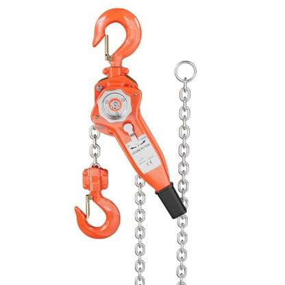1-1/2 Ton Lever Chain Hoist, 3300 Lbs 20 ft Manual Ratchet Come Along - size: 1-1/2 TON 20FT