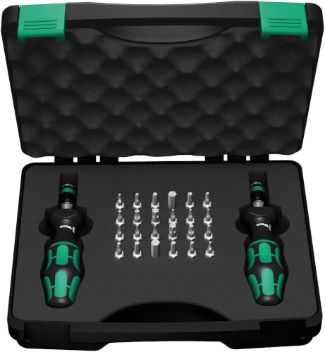 Wera Kraftform Torque Screwdriver Set, 0.3-3.0 Nm, Rapidaptor, 26 Pc