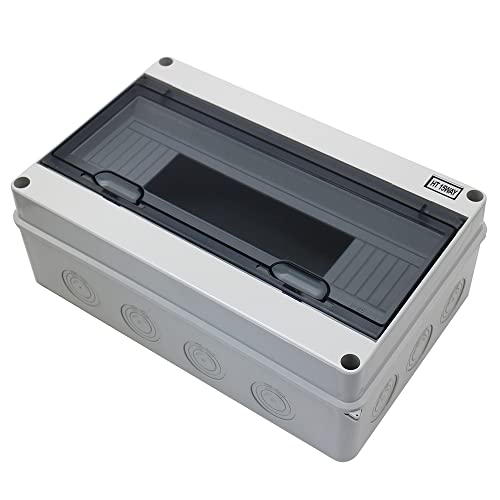 IP65 ABS Waterproof Circuit Breaker Distribution Box Din Rail, 15 Way - size: 15WAY-310mmx 200mmx110mm