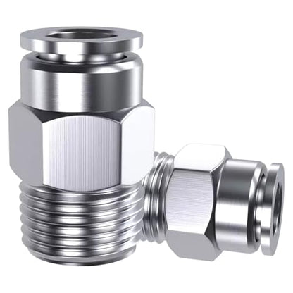 PNEUMATIC 304 Stainless Steel Male Straight 4mm Tube OD x M5 Thread Push to Connect Fittings (Pack of 5) - size: 4mm OD x M5
