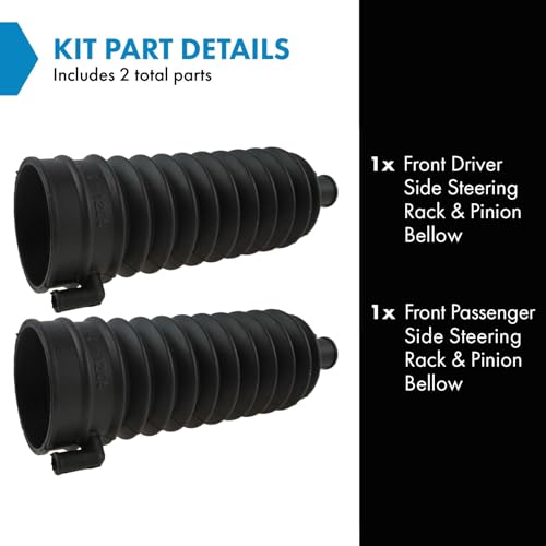 TRQ Steering Rack & Pinion Boot Bellow LH RH Pair