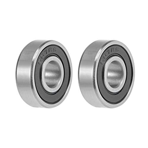 uxcell 607-2RS Deep Groove Ball Bearings 7mm x 19mm x 6mm Double Sealed Chrome Steel Z2 2pcs - size: 7x19x6mm